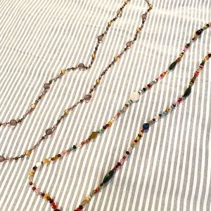 Bundle 2 Women’s Long Beaded Necklaces